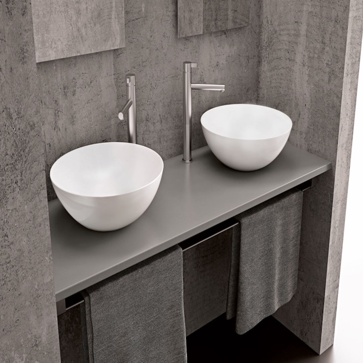 Lavabo d'appoggio con troppopieno KASSEL