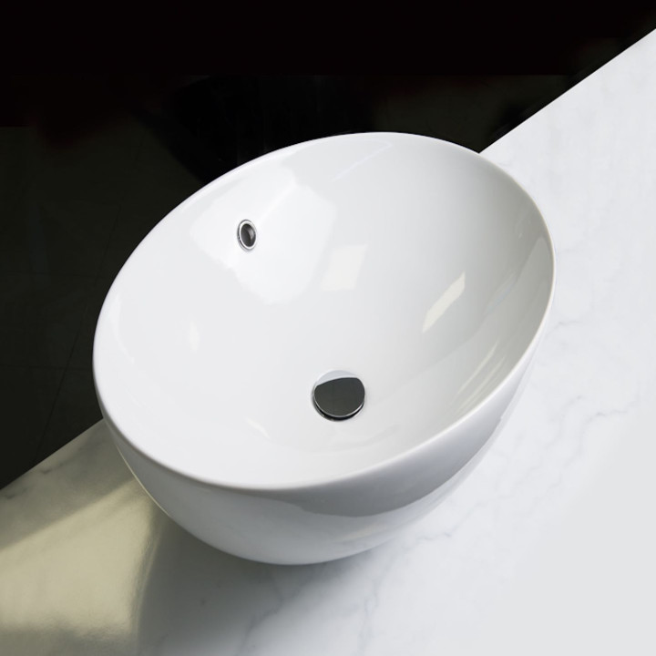 Lavabo d'appoggio con troppopieno SHO