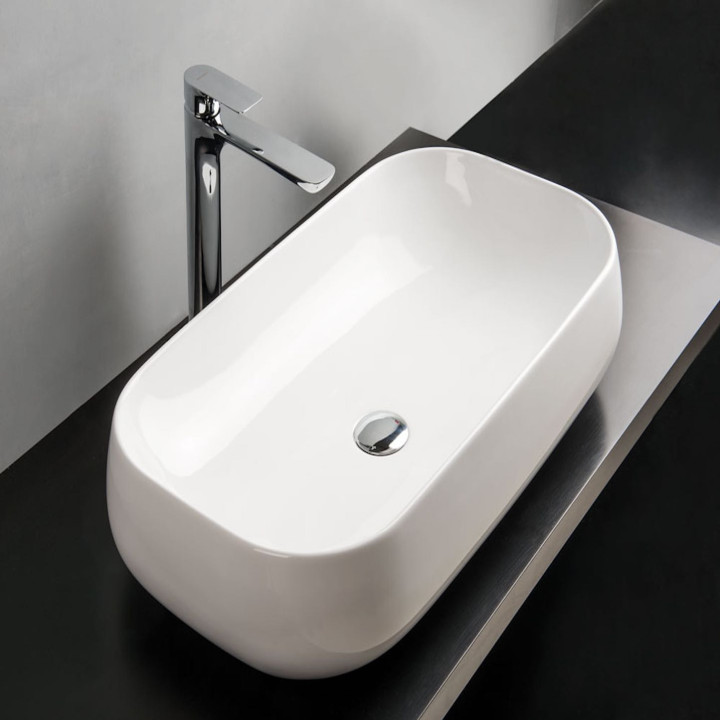 Lavabo d'appoggio senza troppopieno HIRO
