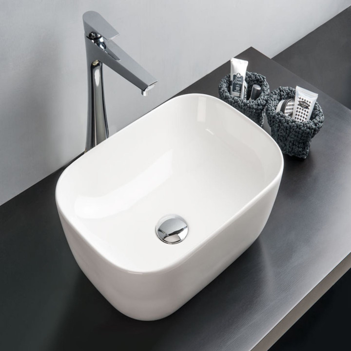 Lavabo d'appoggio senza troppopieno AKI