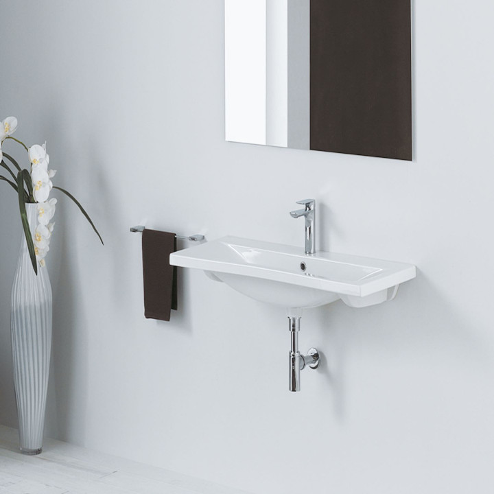 Lavabo monoforo con troppopieno CLEVER