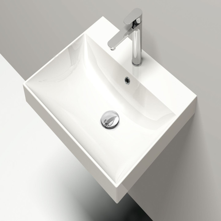 Lavabo monoforo con troppopieno JUST