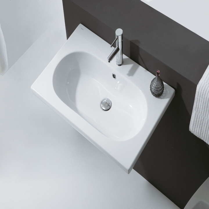 Lavabo monoforo con troppopieno PINK