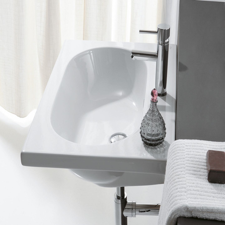 Lavabo monoforo con troppopieno PINK