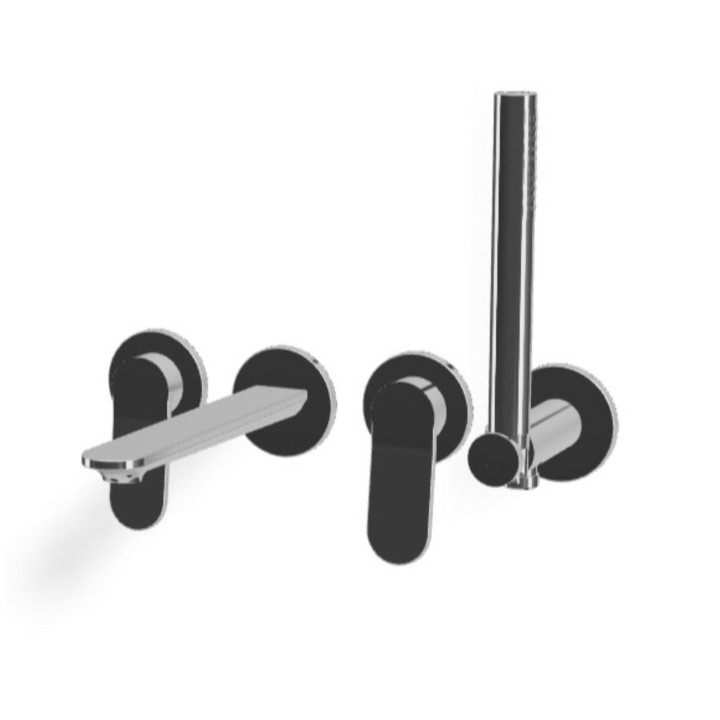 Tre 2 miscelatori per vasca da incasso