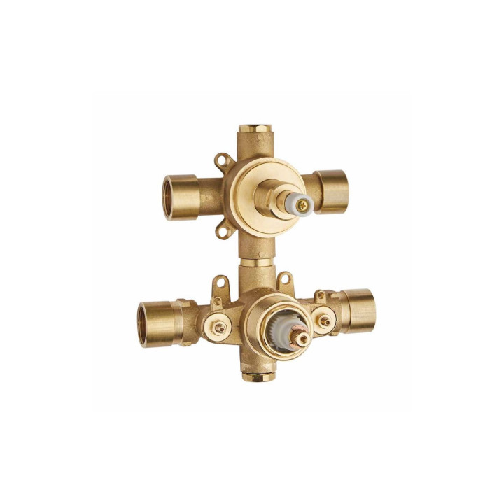 Tre corpo da incasso per miscelatore termostatico da incasso per doccia, Senza parti esterne