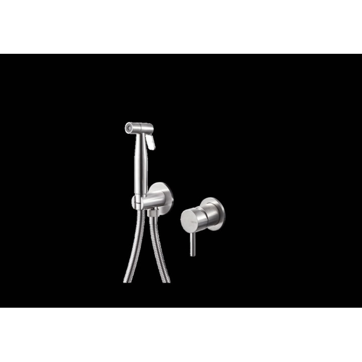 Ayas Steel miscelatore monocomando per bidet con doccino