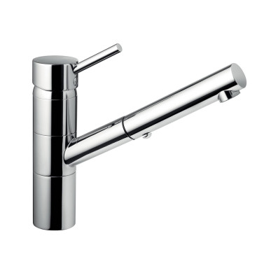 Idrotech miscelatore monocomando per lavello con bocca girevole e con doccetta estraibile