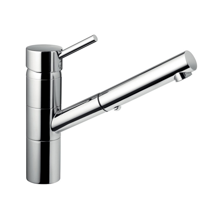 Idrotech miscelatore monocomando per lavello con bocca girevole e con doccetta estraibile
