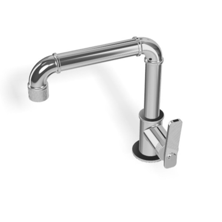 Industrial gas miscelatore monocomando per lavabo senza scarico