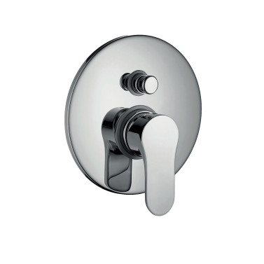 Italo miscelatore monocomando da incasso completo per vasca-doccia con deviatore automatico, Compatto