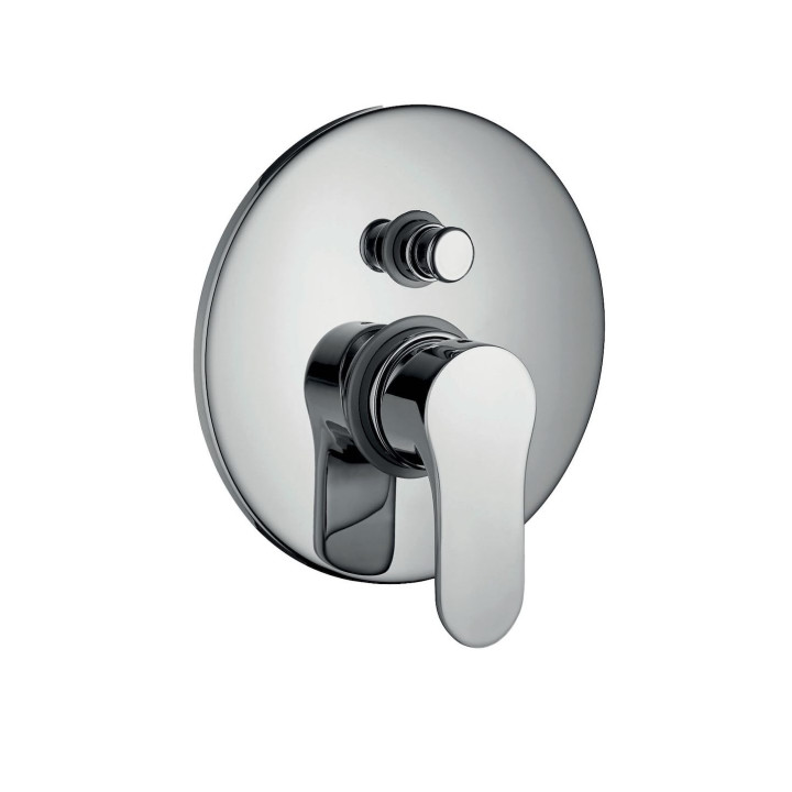 Italo miscelatore monocomando da incasso completo per vasca-doccia con deviatore automatico, Compatto