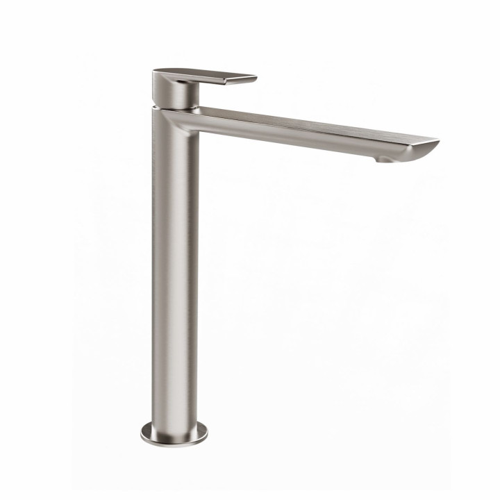 Montecarlo miscelatore monocomando alto per lavabo con scarico click-clack e tappo a copertura totrale