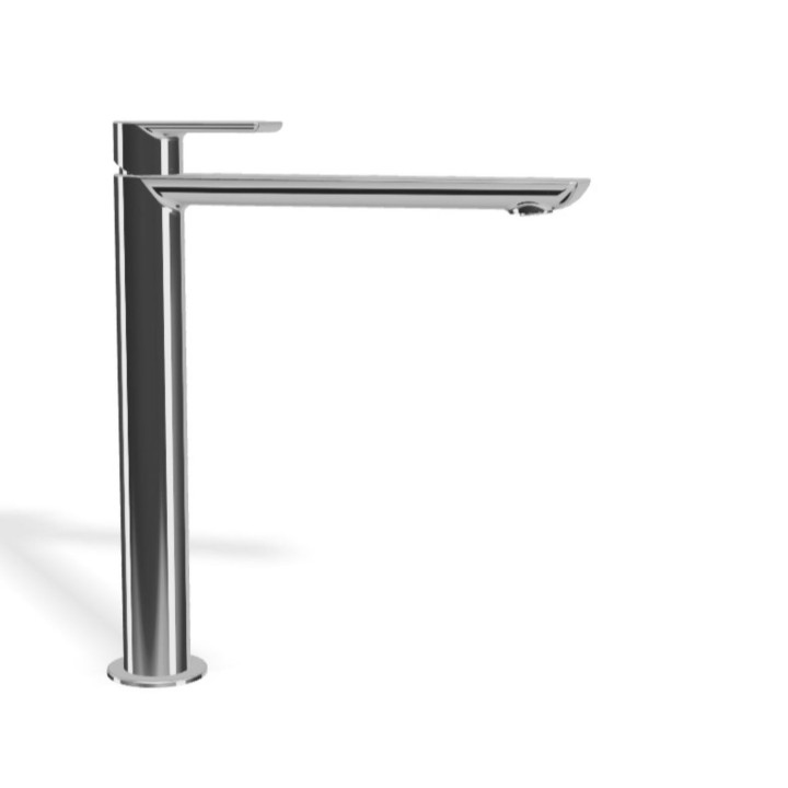 Montecarlo miscelatore monocomando alto per lavabo con scarico click-clack e tappo a copertura totrale