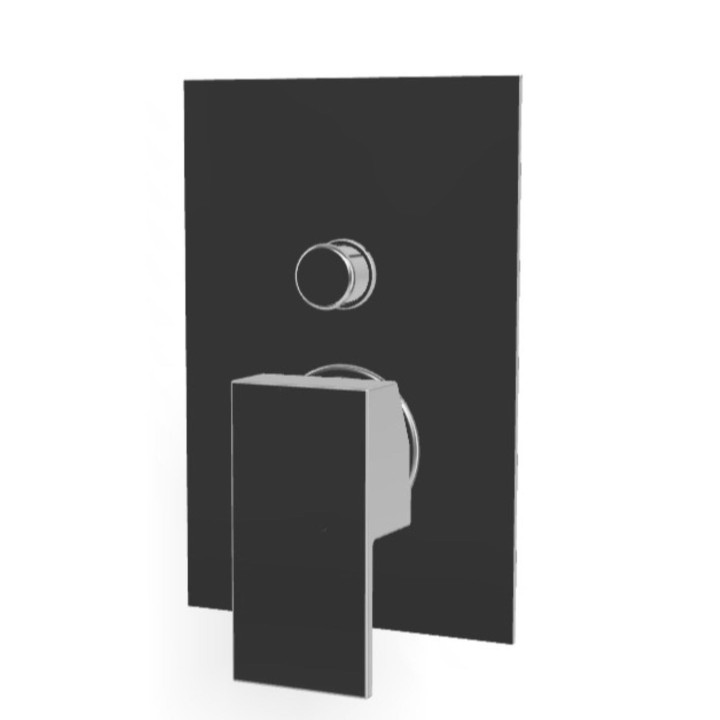Qadra miscelatore monocomando da incasso completo per vasca-doccia con deviatore automatico