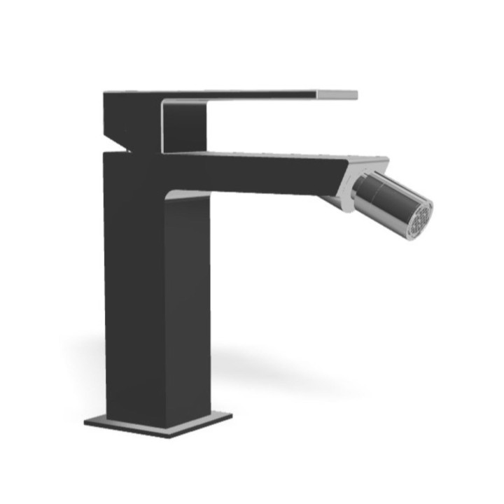 Qadra miscelatore monocomando per bidet con scarico e tappo a copertura totale