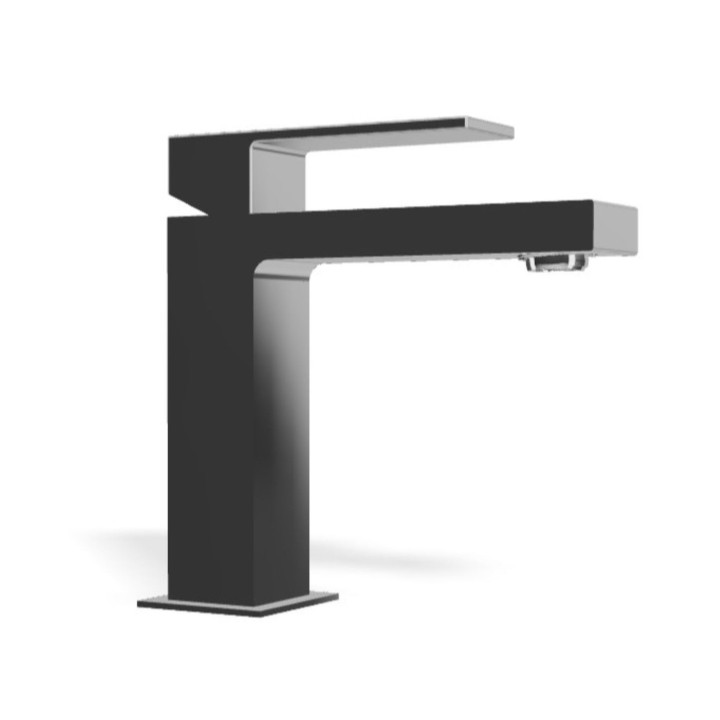 Qadra miscelatore monocomando per lavabo con scarico e tappo a copertura totale