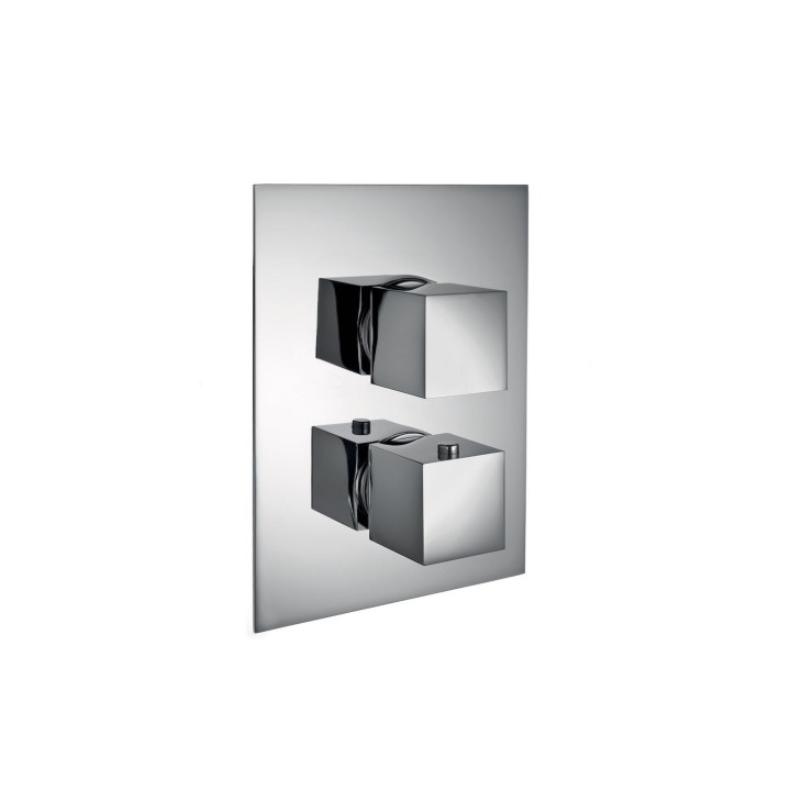 Qadra solo parti esterne per miscelatore termostatico da incasso per doccia