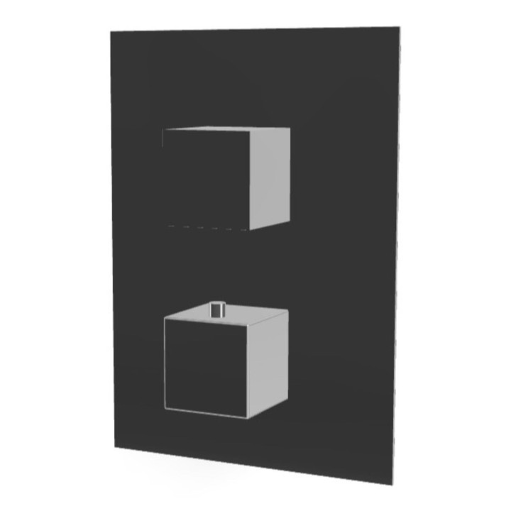 Qadra solo parti esterne per miscelatore termostatico da incasso per doccia