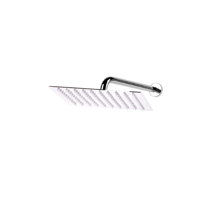 Soffione doccia quadrato in inox, 200x200mm
