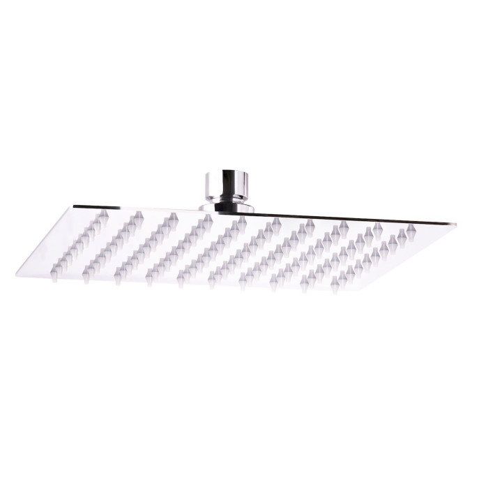 Soffione doccia quadro in inox, 200x200mm