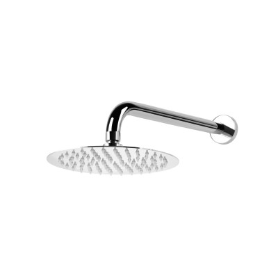 Soffione doccia tondo in inox, 200mm