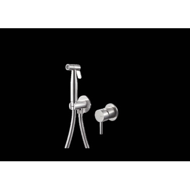 Veny Steel miscelatore monocomando per bidet con doccino
