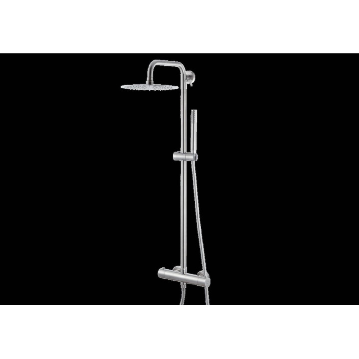 Wellness Steel colonna doccia esterna da parete